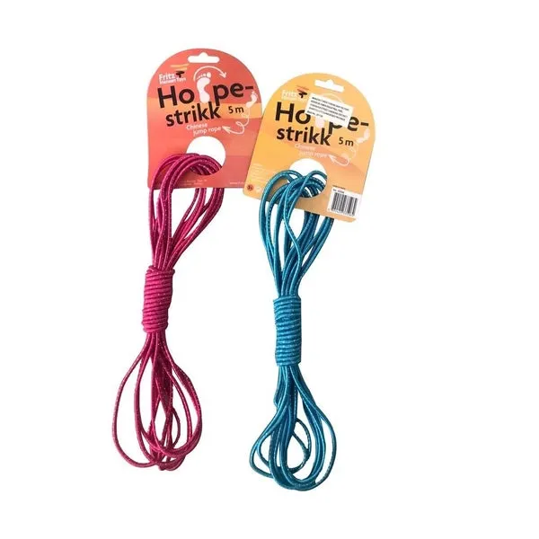FH hoppestrikk 5m blå og rosa ass