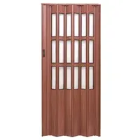 Puerta de interior plegable cedro con vidrio 75 x 200 cm