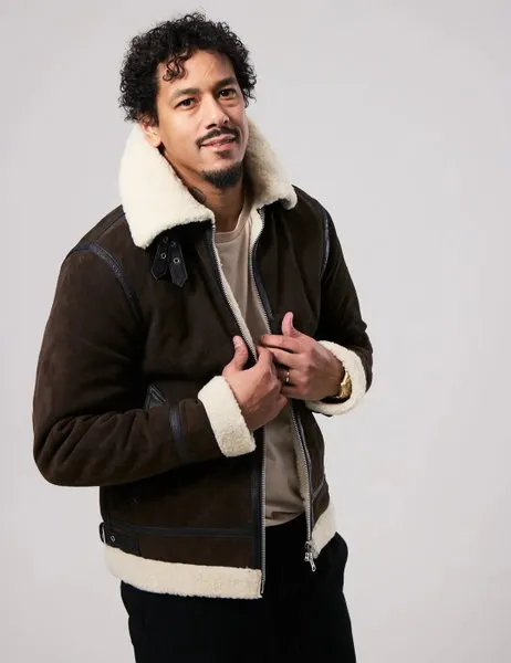 Bill Suede Flight Jacket Brown