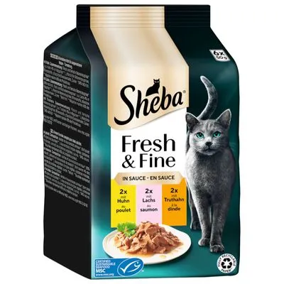 Sachets fraîcheur Sheba Fresh & Fine 6 x 50 g pour chat