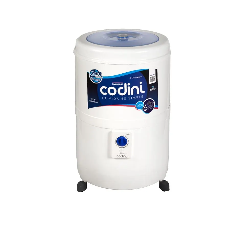 Lavarropas semiautomático Codini SILENT 4051 10kg S/Bomba blanco
