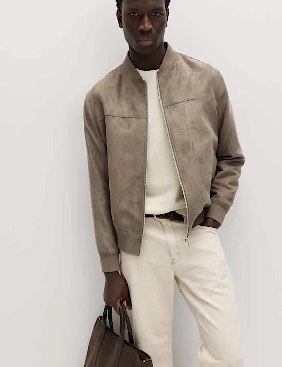 Bomberjacke in Wildlederoptik