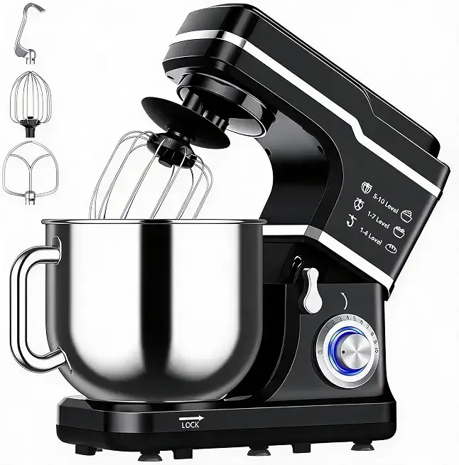 7.5QT Stand Mixer, 660W 10-Speed Tilt-Head Electric Kitchen Mixer