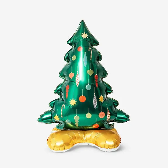 Stående Jul tre som folieballong - 29 cm