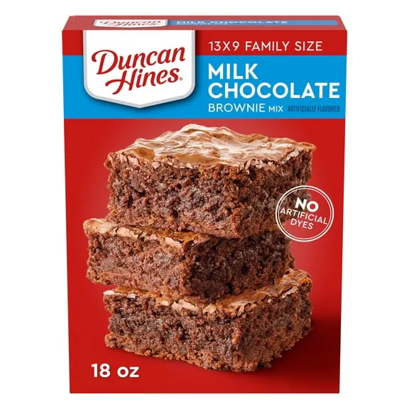 Duncan Hines Brownie Mix, Milk Chocolate Flavored, 18 oz.