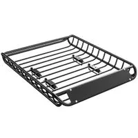 Dachgepäckträger Universal Dachkorb mit Windschutz, bis 150 kg, Schwarz
