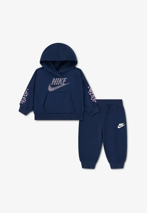 RETRO HOODIE JOGGER SET - Joggebukse - midnight navy
