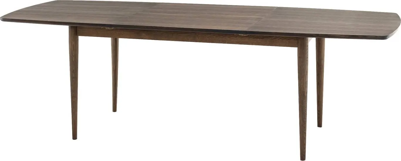 Berlin spisebord 160 - 240 x 85 cm Inkludert butterfly-ileggsplate, smoked oljet eikefiner