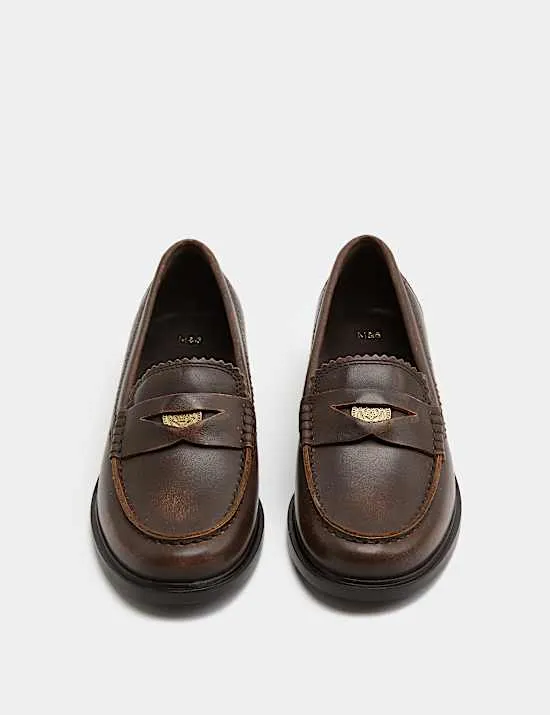 Penny-Loafer aus Leder