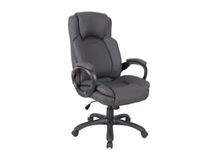 Bureaustoel Luka 67x75x126cm - lederlook - antraciet