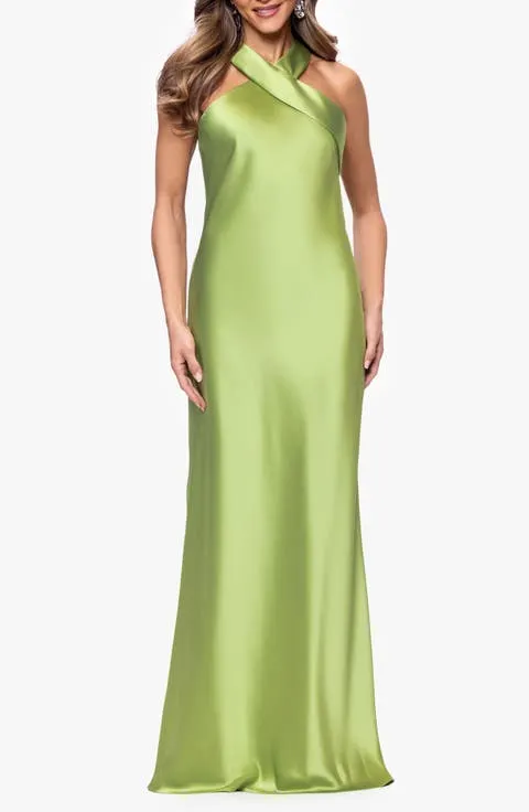 Xscape Evenings Halter Neck Satin Trumpet Gown