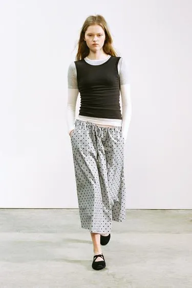 POLKA DOT MIDI SKIRT