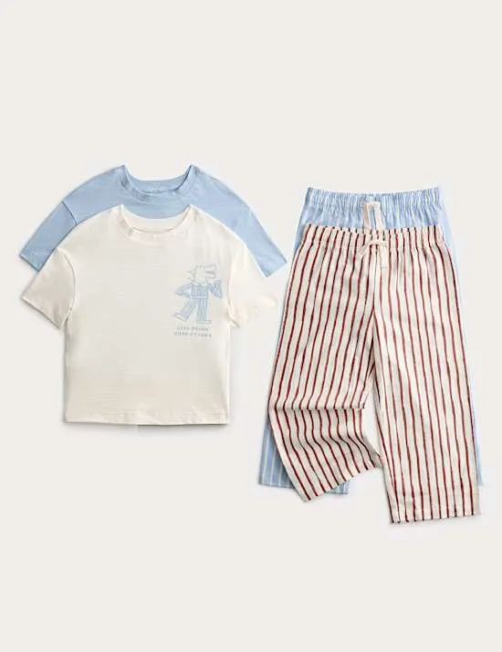 2er-Pack Schlafanzugsets mit hohem Baumwollanteil (1–8 J.)