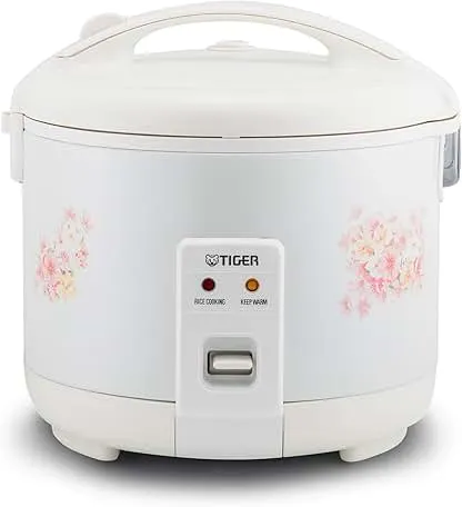 Tiger JNP-0550-LF 3 Cup Capacity White Rice Cooker with Non-Stick Inner Pot, Retractable Power Cord, and Keep Warm up to 12 hours (Flower) Tiger JNP-0550-LF 3 Cup Capacity White Rice Cooker…