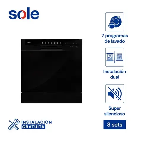 Lavaplatos Sole Black 8 Sets