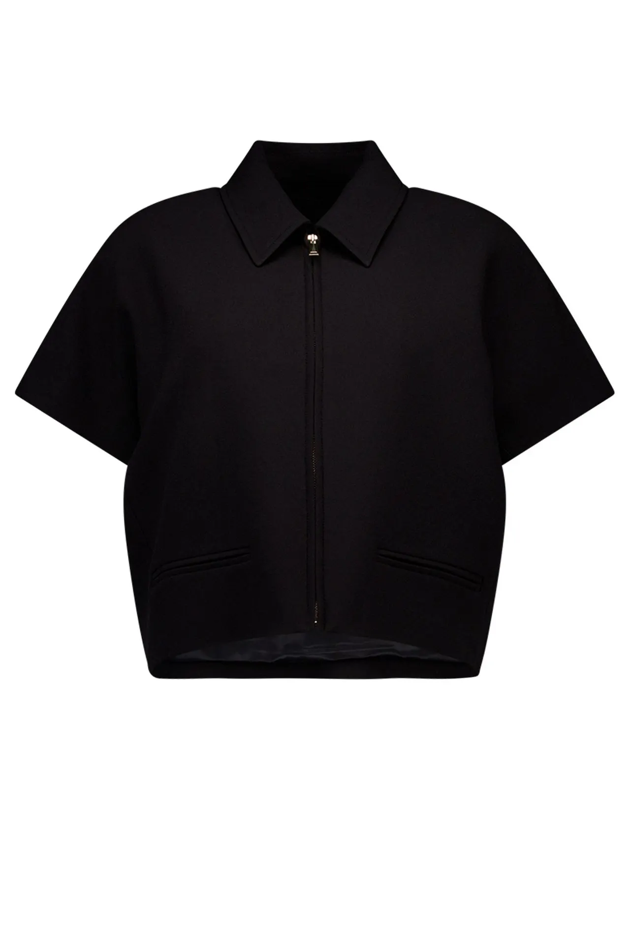 Zwart jasje met klassieke kraag