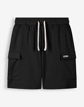 Pantaloncini cargo - Felpa - nero