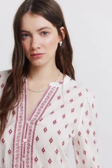 Camisa manga larga estampada