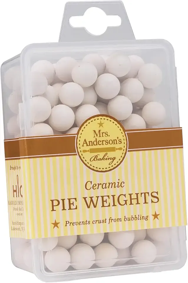 Mrs. Anderson's Baking Pie Weights | Natural Ceramic Stoneware Beads for Blind Baking | Heat-Safe, Food-Safe, Easy to Use | Prevents Shrinking, Puffing, Bubbling | Individual Weighted Balls