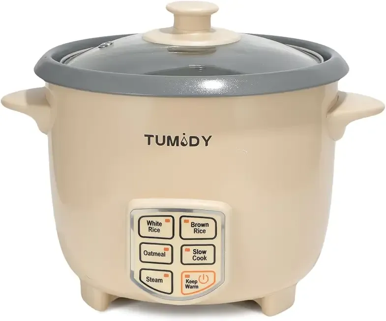 3 Cups Rice Cooker Small, Electric Rice Maker Cooker with Steamer Tray, Nonstick Inner Pot, 6-Cups Cooked/3-Cups Uncooked, Automatic Keep Warm, Yellow
