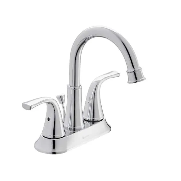 Glacier Bay Bettine 4 in.​ Centerset 2-​Handle High-​Arc Bathroom Faucet in Chrome