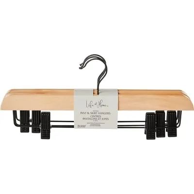 Natural Wooden Pant & Skirt Hangers