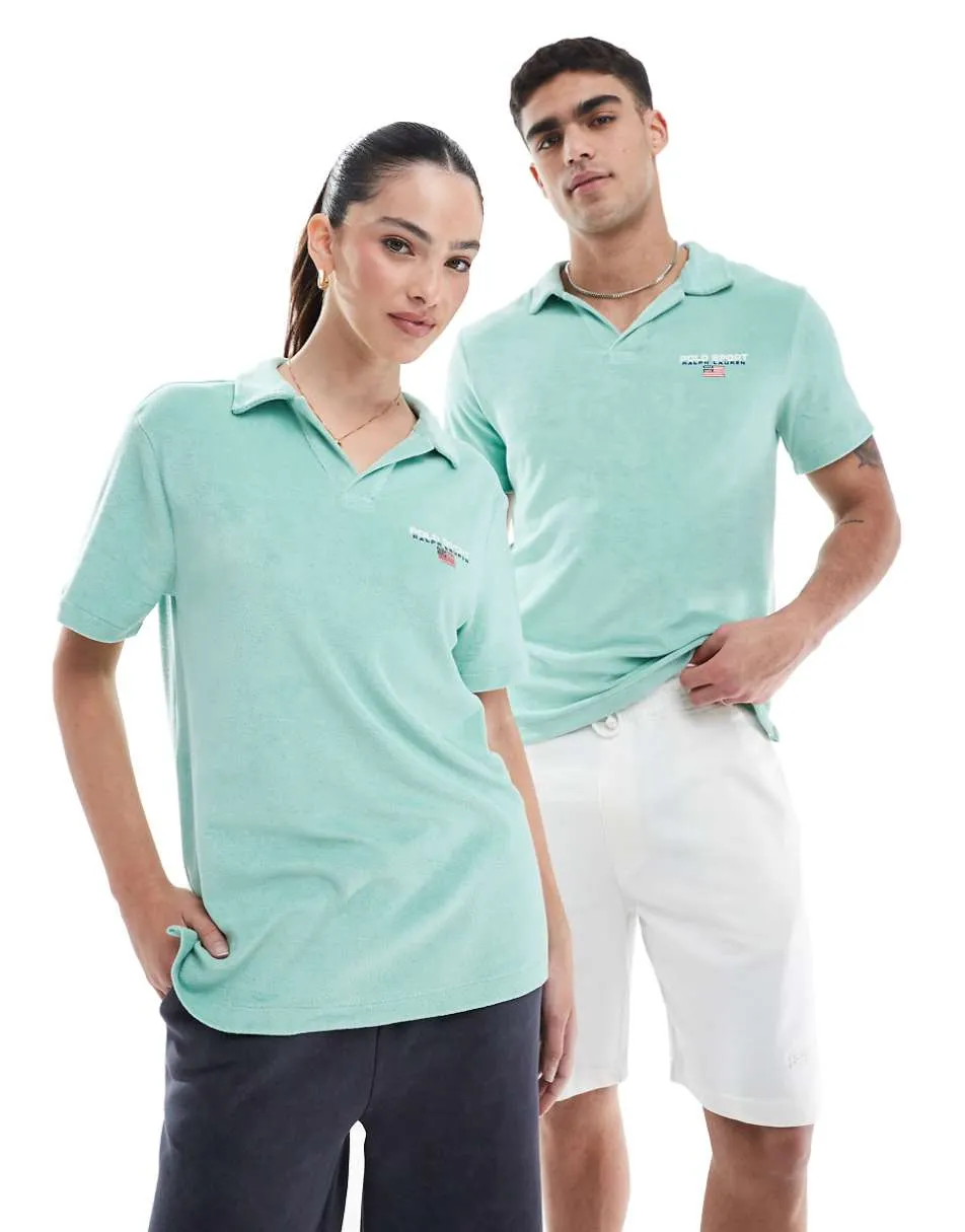 Polo Ralph Lauren Sport capsule small chest logo lightweight cotton terry polo in light green