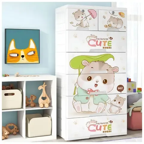 Organizador armario de almacenamiento infantil 6 nivel + colgadores #2