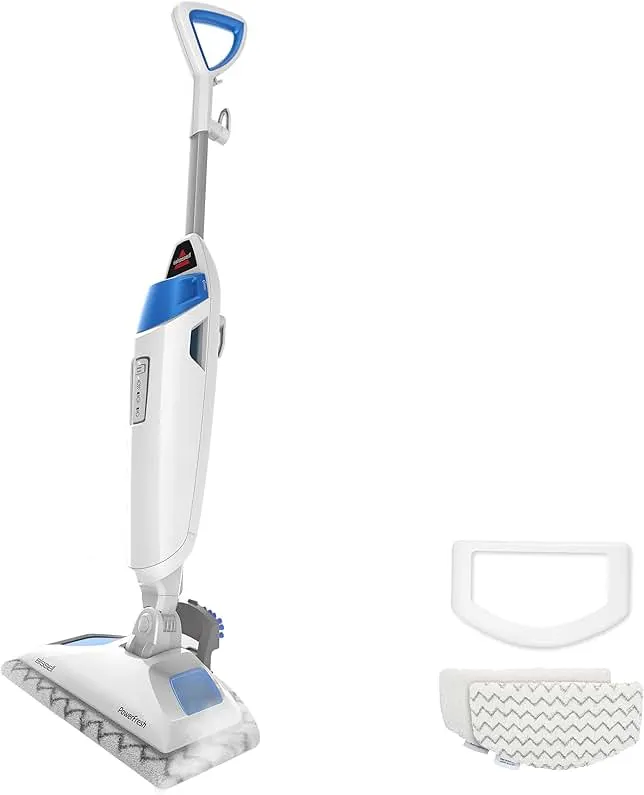 BISSELL Steam Mop 1940A PowerFresh Floor Steam Cleaner for Hard Wood & Tile with Natural Sanitization, Easy Scrubber, Variable Steam, 12” Cleaning Path
