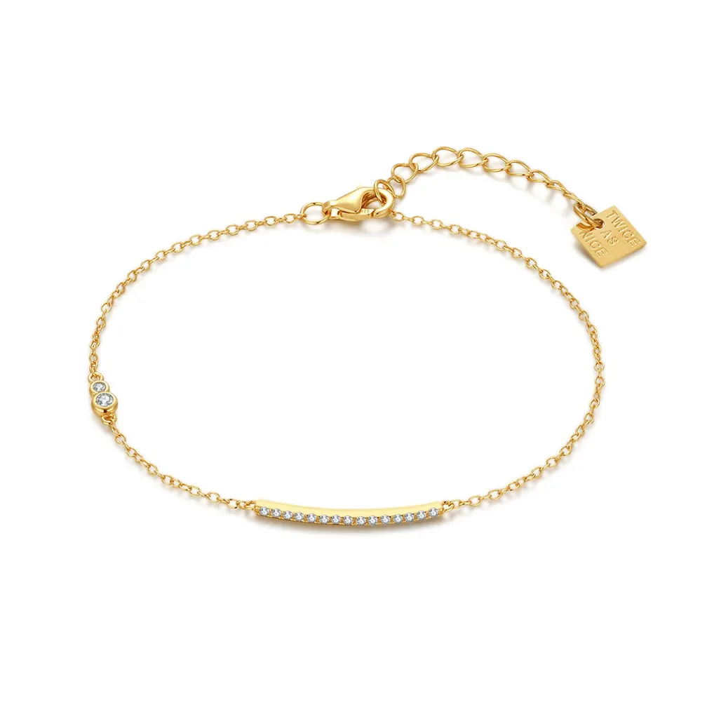 Armband in zilver, met zirkonia