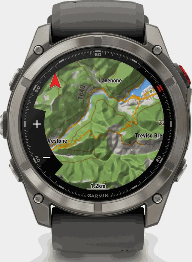 FENIX 8 Pro, LTE 51mm, Saph, Ti, Graphite, EMEA, multisportklokke, smartklokke - Grå