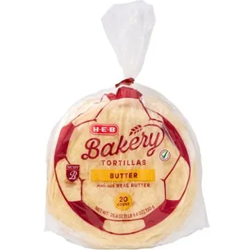 H-E-B Bakery Butter Flour Tortillas, 20 ct