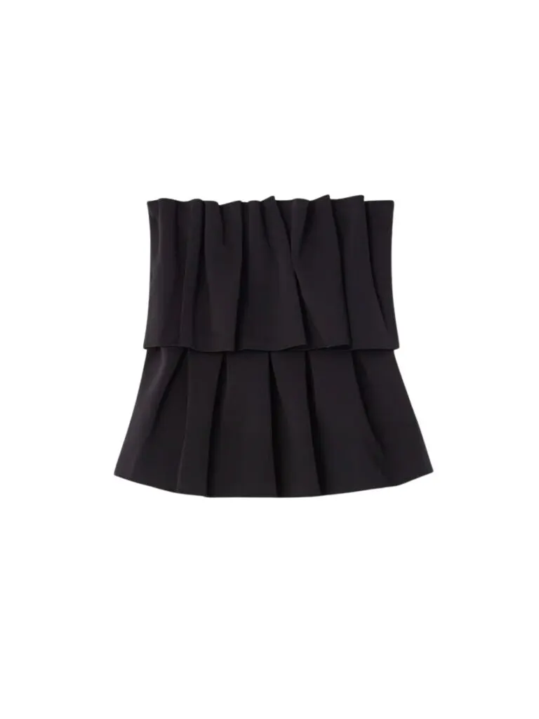 Sculpted Tube Top - Sort