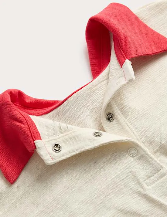 2-tlg. Latzkleid-Outfit aus reiner Baumwolle (0–3 J.)