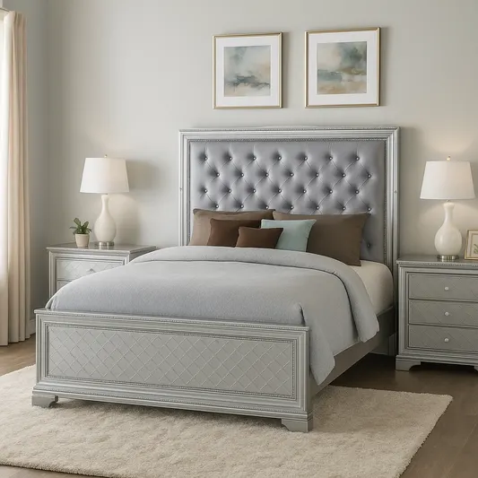Belleterre Queen Bed with 2 Nightstands