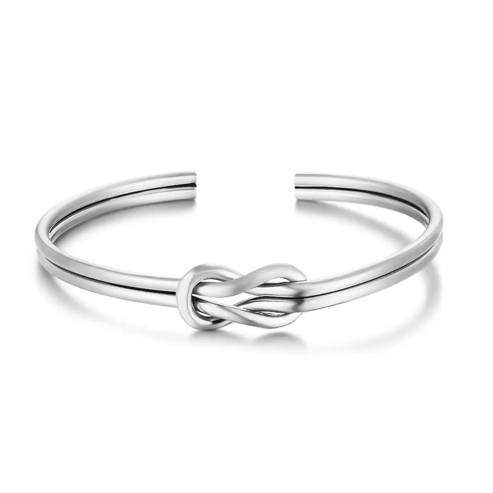 Armband in edelstaal, knoopdesign