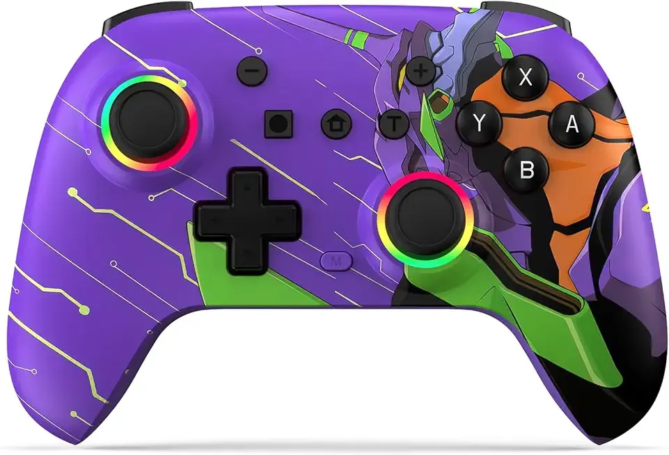 Deepdawn Wireless Switch Controller Compatible with Nintendo Switch/Switch 2 /Lite/OLED/Windows Wireless Switch Pro Controller Programmable Remote Gamepad Joystick with Wake-up Turbo RGB LED Light