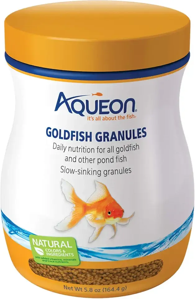 Aqueon Goldfish Fish Food Slow Sinking Granules, 5.8 oz