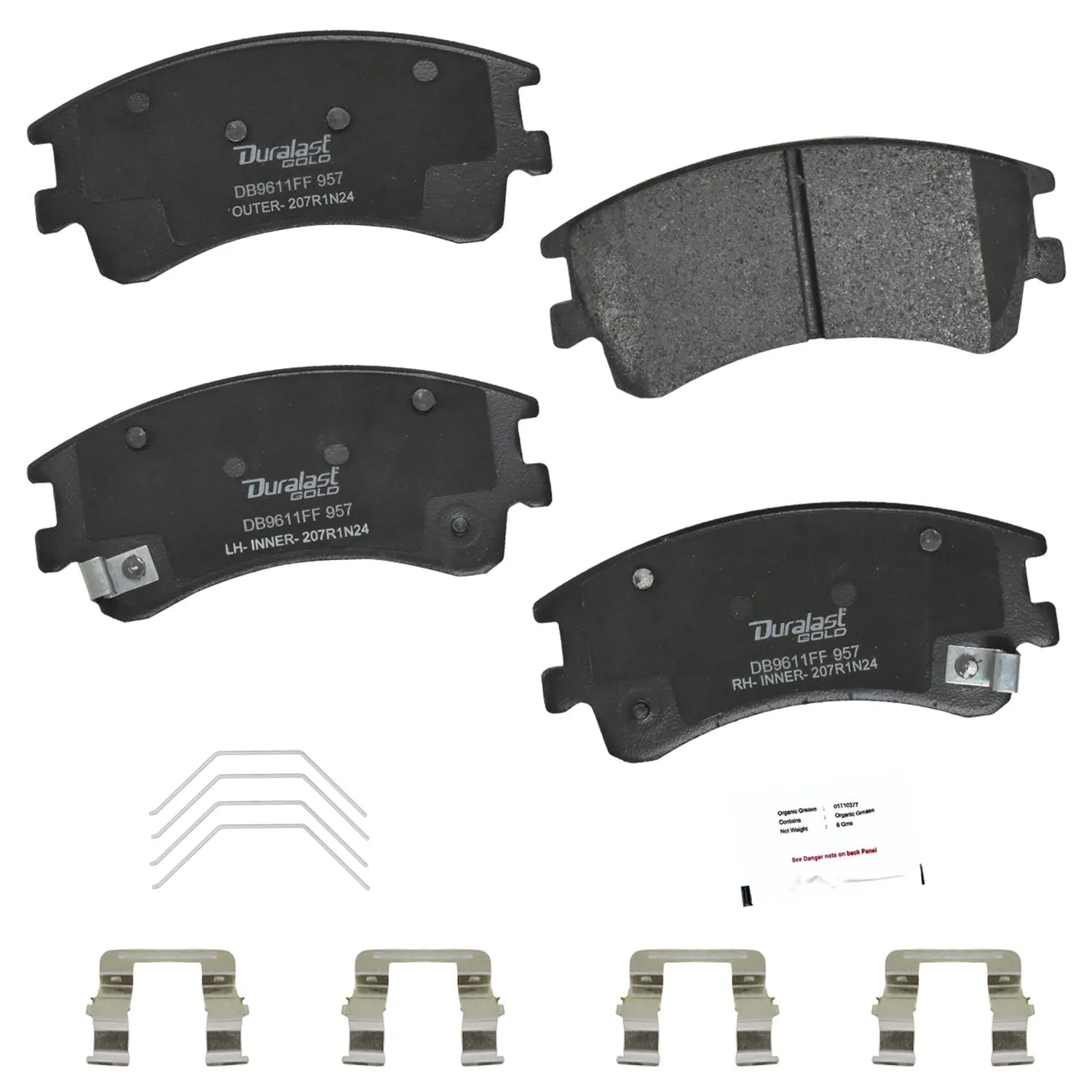 Juego de Balatas de Disco de Ceramica Duralast Gold DG957