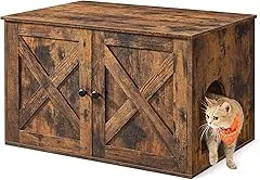 Feandrea Cat Litter Box Enclosure, Litter Box…