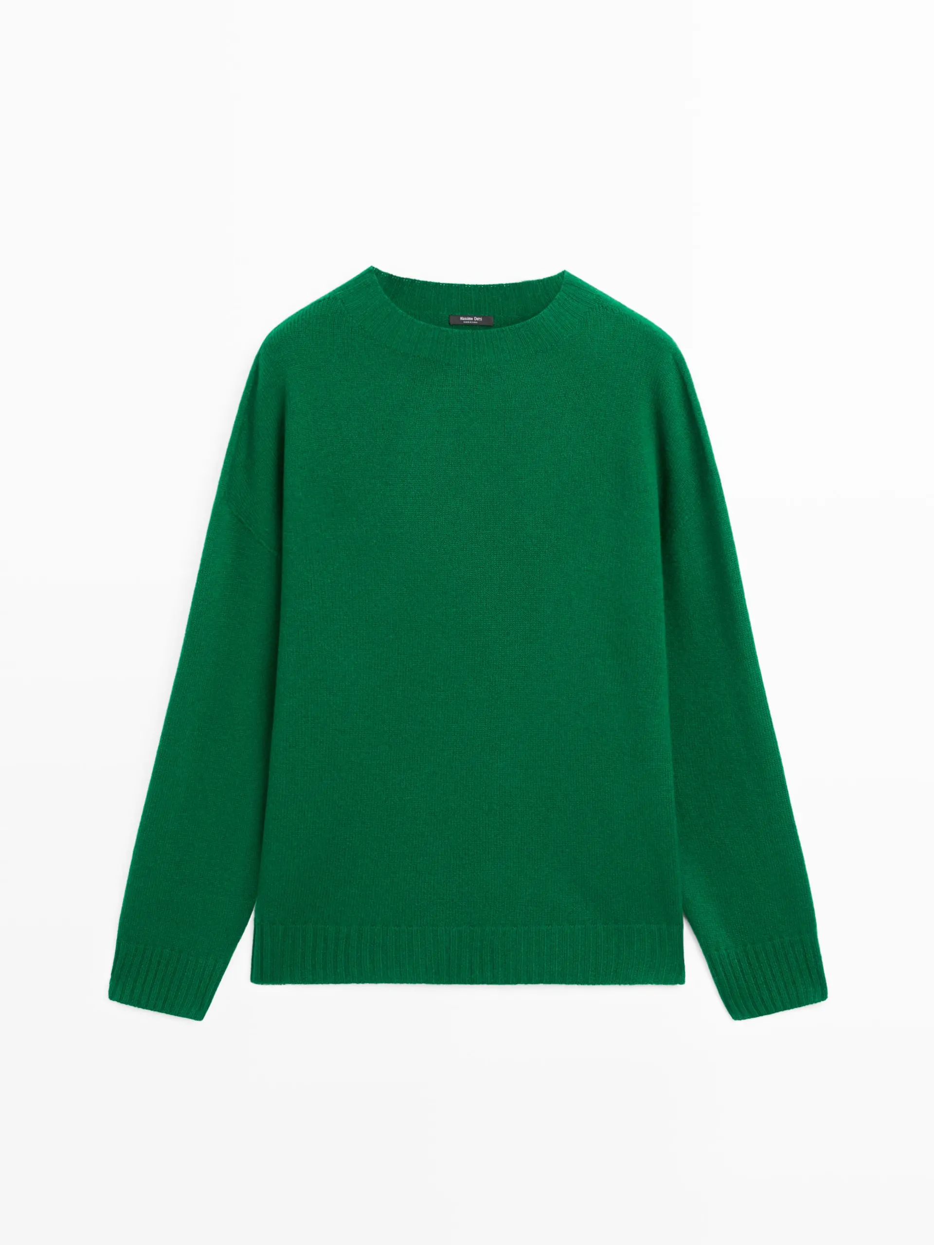 Wolmix trui met ronde hals