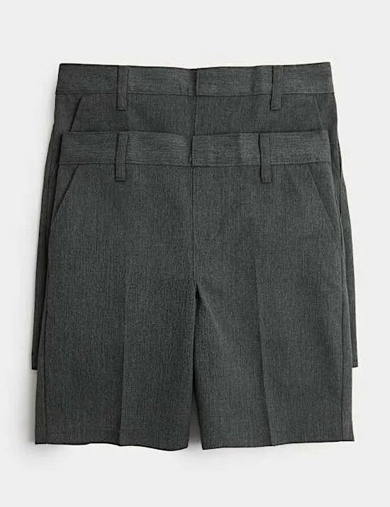 2er-Pack Schulshorts in Übergröße für Jungen (4–15 J.)