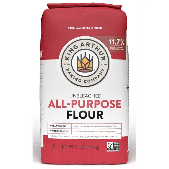 Best seller, King Arthur Baking Company Non-GMO Project Verified, Certified Kosher Unbleached All Purpose Flour, 10 lb Bag