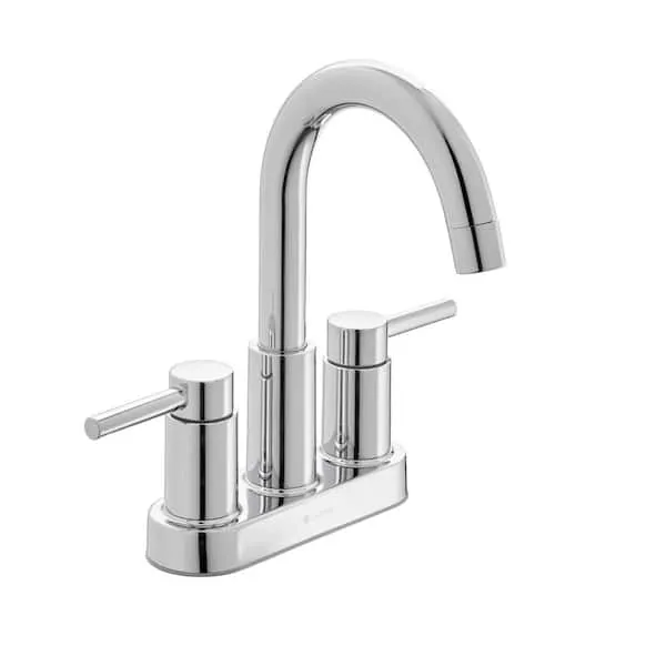 Glacier Bay Dorind 4 in.​ Centerset Double Handle High-​Arc Bathroom Faucet in Chrome