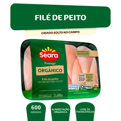 filé de peito bandeja seara orgânico 600g