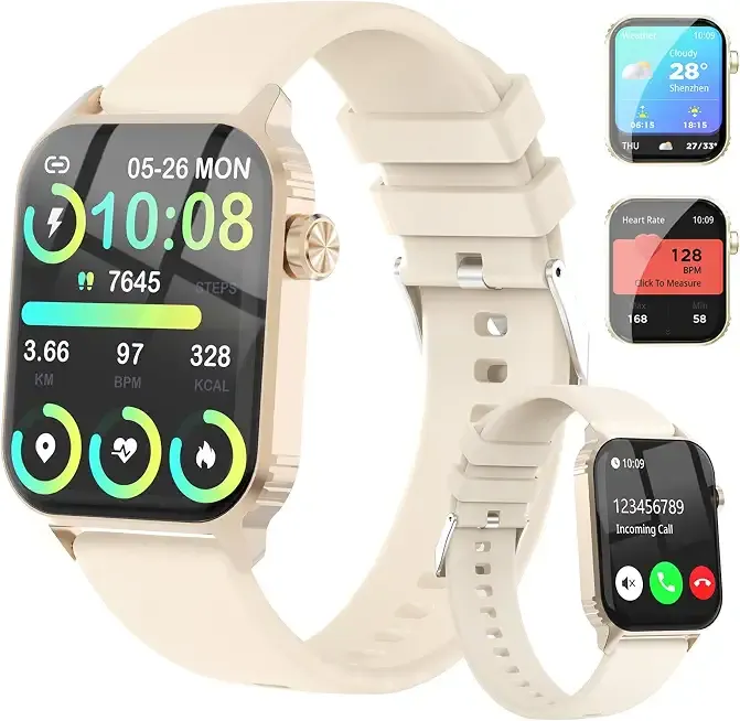 Smart Watch for Women, 120 Sports Modes Smartwatch with 1.83" HD, Alexa Built-in, Heart Rate/Sleep Monitor, IP67 Waterproof, Bluetooth Call & Music Control Fitness Watch for iPhone/Android (Rose Gold)