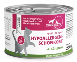 ANIMAL HEALTH Hypoallergenschonkost mit Känguru für Katzen 6 x 200g