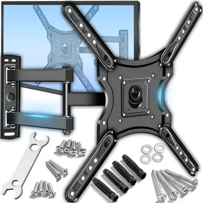 TV-Wandhalterung Wandhalter LCD LED VESA 32 - 55 zoll Fernseher Neigbar Schwenkbar TV Fernsehhalterung bis 400x400 Universal Schwarz Retoo