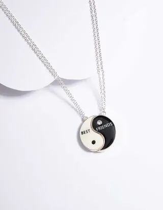 Collana di amicizia - Confezione doppia - Nero