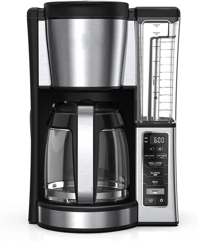 Ninja 12-Cup Programmable Coffee Maker, Glass Carafe with Classic & Rich Brew Styles, Adjustable Warming Plate & Removable 60‑oz Reservoir